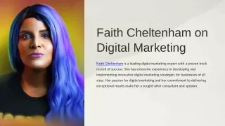 Faith Cheltenham: Pioneering Digital Marketing Success