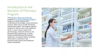 Bachelor of Pharmacy at CVRU - Building a Strong Foundation for a Career in Healthcare and Pharmaceuticals