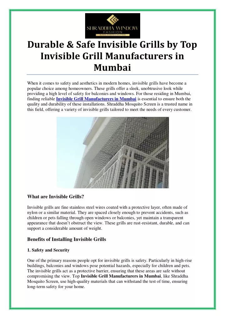 durable safe invisible grills by top invisible