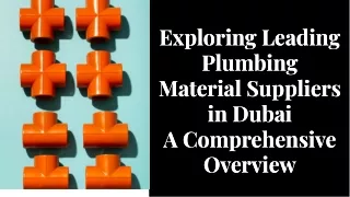 Exploring Leading Plumbing Material Suppliers in Dubai A Comprehensive Overview