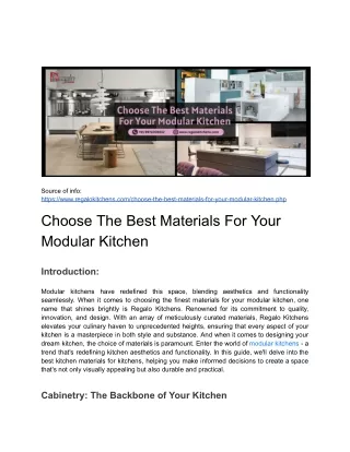source of info https www regalokitchens