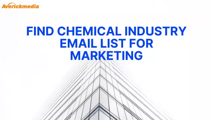 find chemical industry email list for marketing