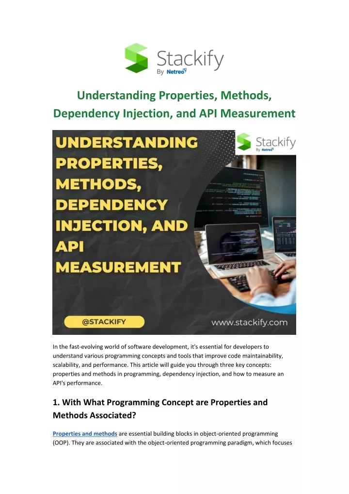 understanding properties methods dependency