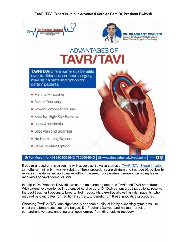 tavr tavi expert in jaipur advanced cardiac care