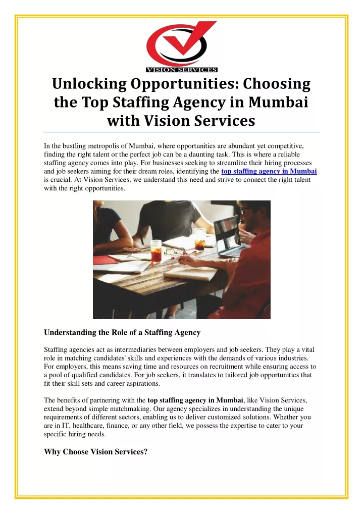 unlocking opportunities choosing the top staffing