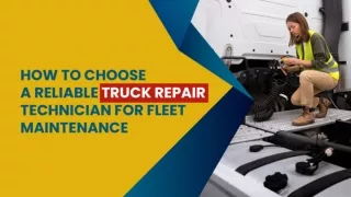 Quality Solutions for Commercial Truck Maintenance