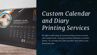 custom calendar and diary printing services