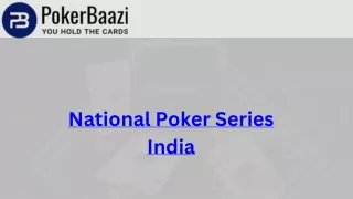 National Poker Series India