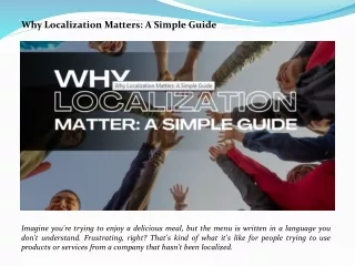 Why Localization Matters A Simple Guide