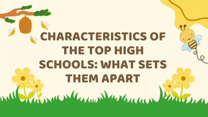 characteristics of the top high schools what sets