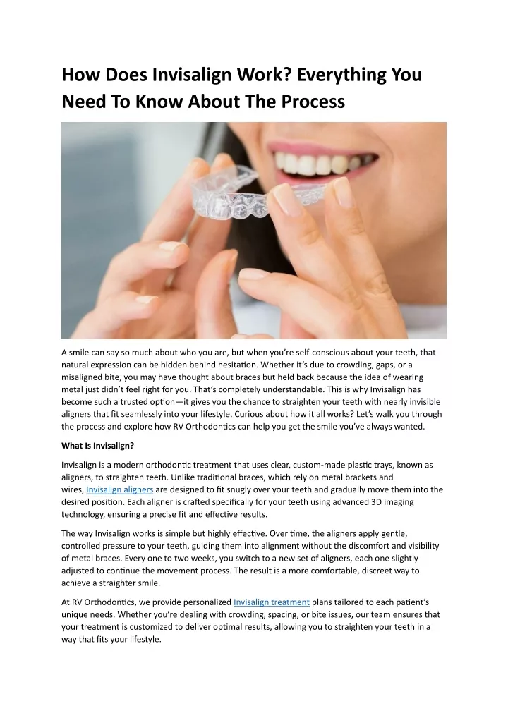 how does invisalign work everything you need