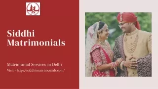 Matrimonial Services in Delhi