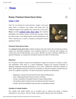 Rcasa_ Premium Home Decor Items