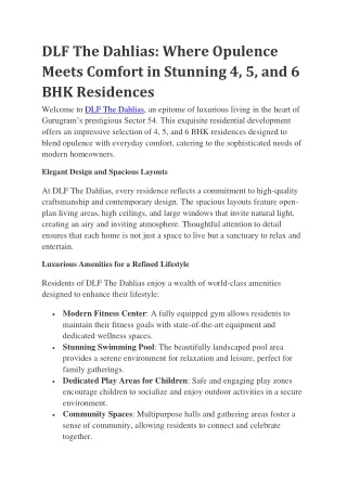 dlf the dahlias where opulence meets comfort