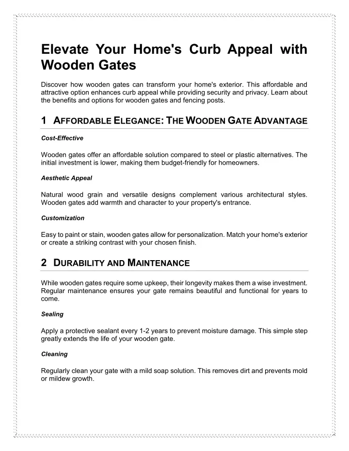 elevate your home s curb appeal with wooden gates