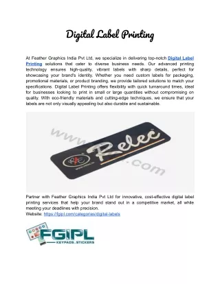 digita labe printin