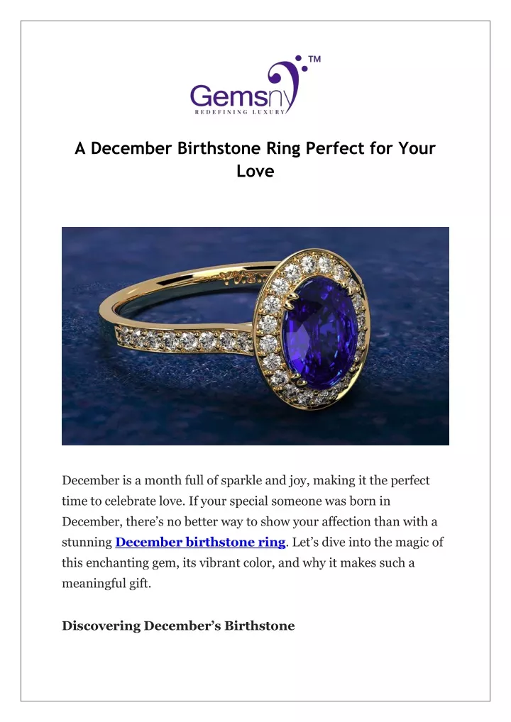 a december birthstone ring perfect for your love