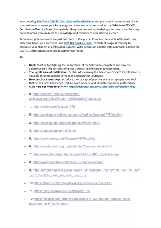 incorporating salesforce dev 401 certification