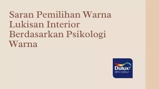 Saran Pemilihan Warna Lukisan Interior Berdasarkan Psikologi Warna