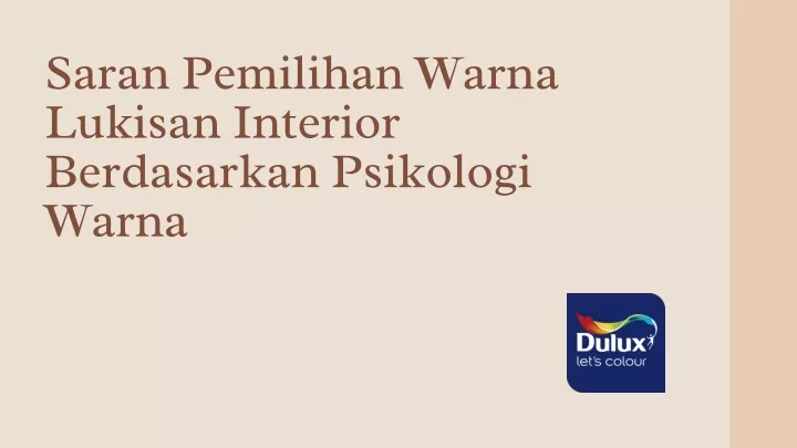 saran pemilihan warna lukisan interior