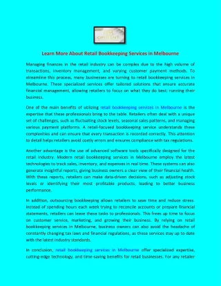 learn more about retail bookkeeping services