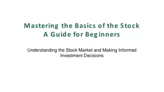 Stock Market Course in Lucknow