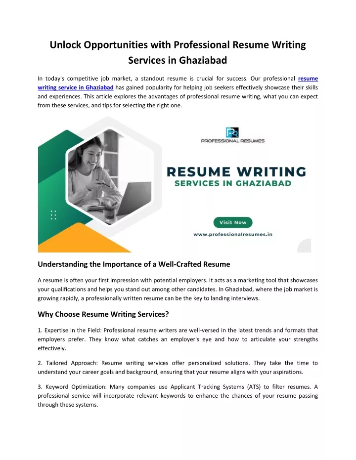 unlock opportunities with professional resume