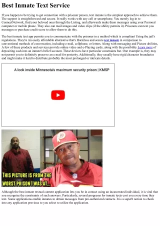 best inmate text service