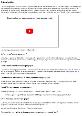 Marque-Page Historique : Des Signets d'Autrefois aux Actuels