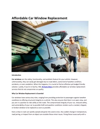 affordable car window replacement