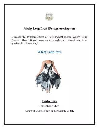 Witchy Long Dress Persephoneshop