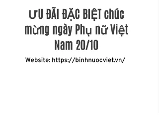 ƯU ĐÃI ĐẶC BIỆT chúc mừng ngày Phụ nữ Việt Nam 20/10