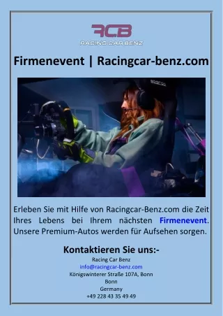 Firmenevent  Racingcar-benz.com