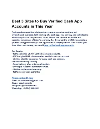 _Best 3 Sites to Buy Verified Cash App Accounts in This Year
