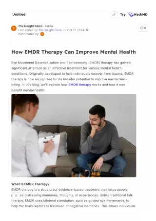 How EMDR Therapy Can Improve Mental Health