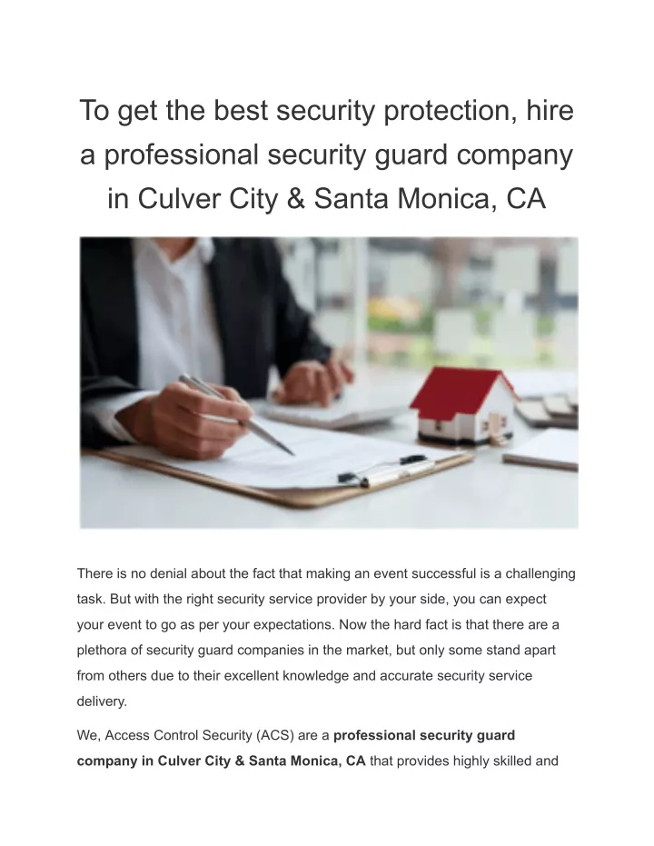 to get the best security protection hire