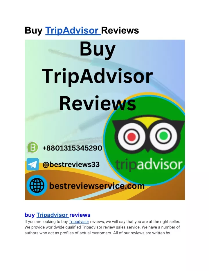 buy tripadvisor reviews