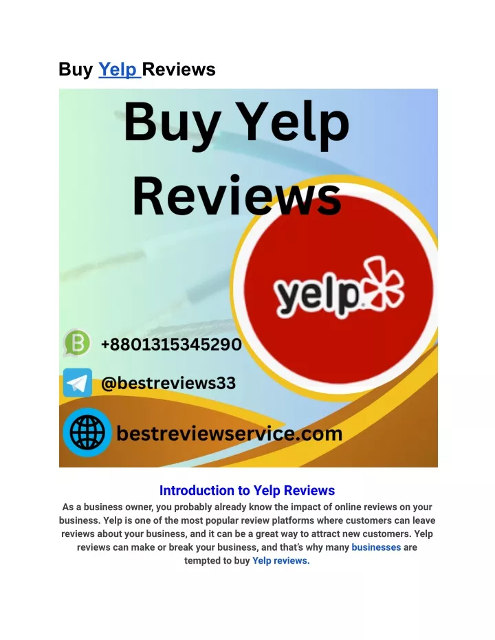 buy yelp reviews