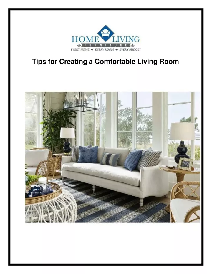 tips for creating a comfortable living room