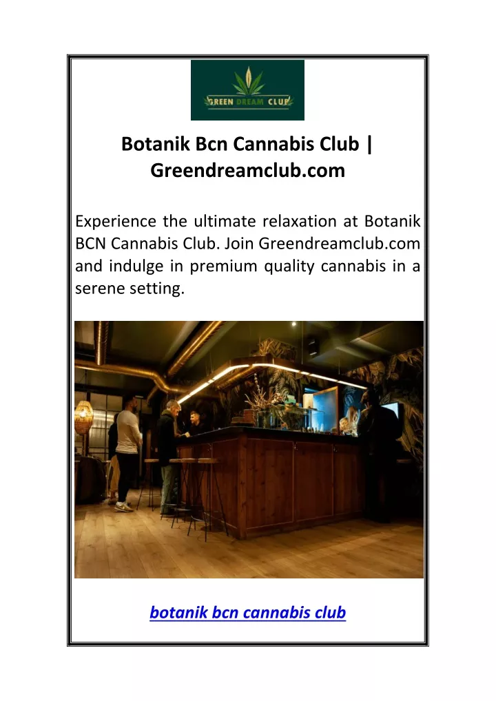 botanik bcn cannabis club greendreamclub com