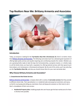 Top Realtors Near Me