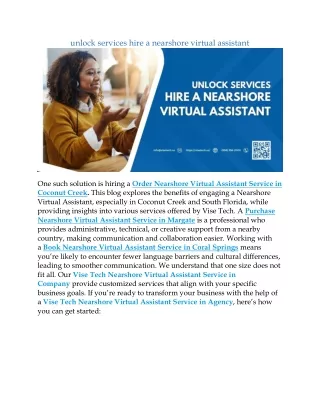 unlock services hire a nearshore virtual assistant