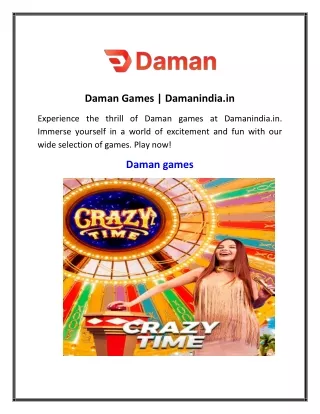Daman Games  Damanindia.in