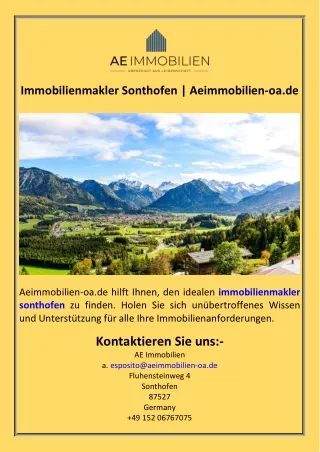 Immobilienmakler Sonthofen  Aeimmobilien-oa.de