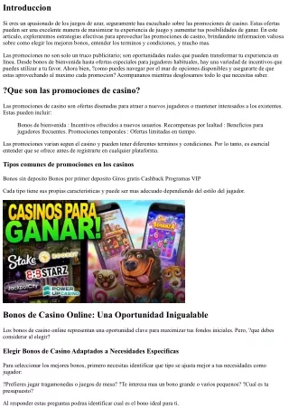 Estrategias efectivas para aprovechar las promociones de casino