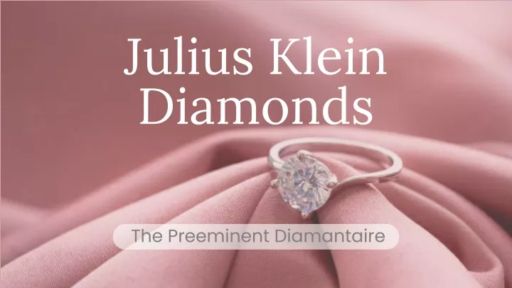 julius klein diamonds