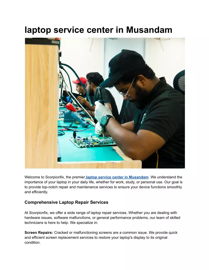 laptop service center in musandam