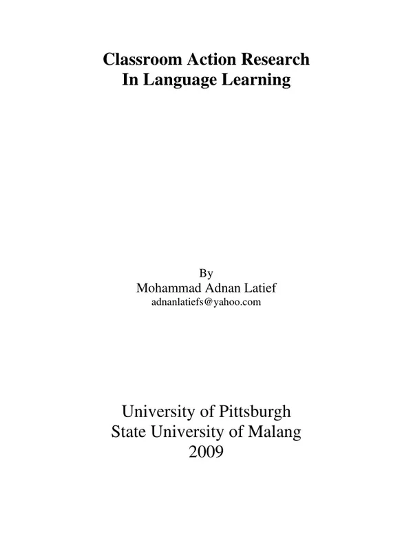 classroom action research in language learning