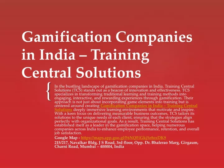 gamification companies in india training central solutions