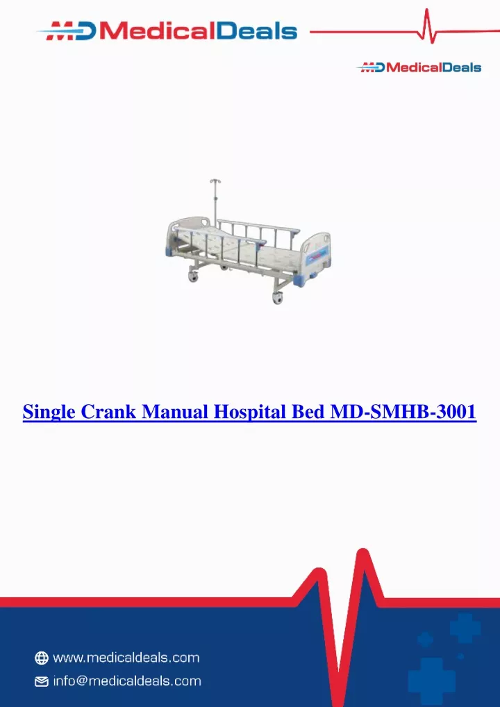 single crank manual hospital bed md smhb 3001